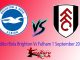 Prediksi Bola Brighton Vs Fulham 1 September 2018